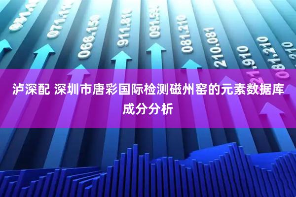 泸深配 深圳市唐彩国际检测磁州窑的元素数据库成分分析
